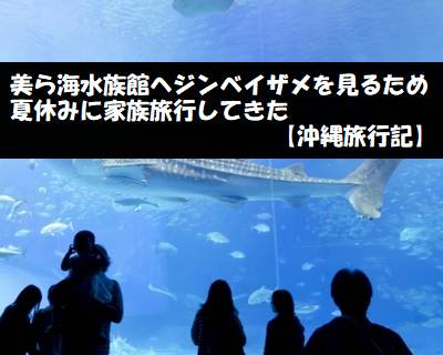 美ら海水族館へジンベイザメを見るため夏休みに家族旅行してきた【沖縄旅行記】